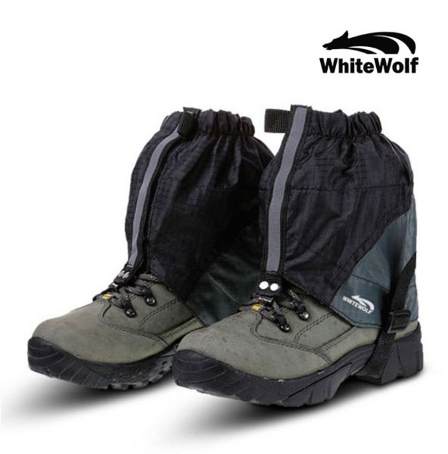 화이트울프 숏 스패츠 사계절 등산 여름 방수 커버 겨울 발토시 게이터, 블랙