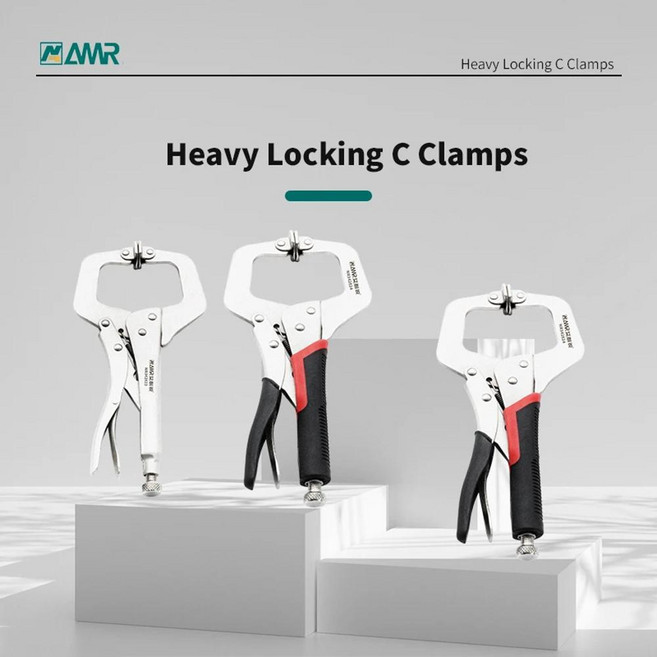 다기능 잠금 클램프 바이스 용접 시트 플라이어 목공 강력, Rubber handle, 1개