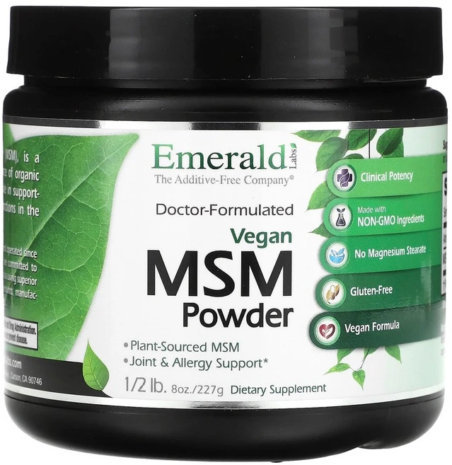 에메랄드 래보래토리즈 비건 MSM 파우더 227g (8oz) 1개 - 쿠팡