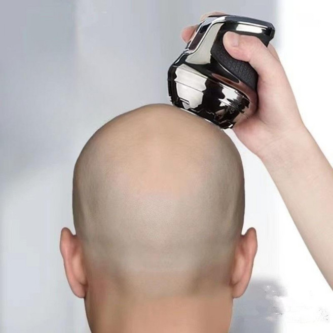 민머리 면도기 삭발 습식 건식 면도 대머리 셀프 전동 쉐이빙 밀기 휴대용 전기 트리머, 04. 금색