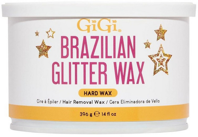 GiGi 브라질리언 글리터 하드 왁스 - 제모를 위한 스트립리스 왁스 비키니 및 민감한 부위에 이상적 414ml(14온스) 401636