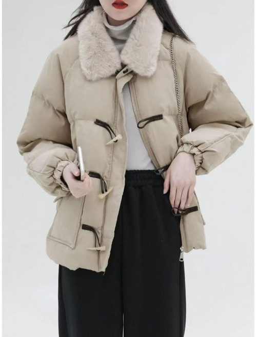 COSYEVNO 떡볶이 코트 여자 겨울 퍼 칼라 도톰 시크 캐주얼 심플 루즈 패딩 CXJmf-06