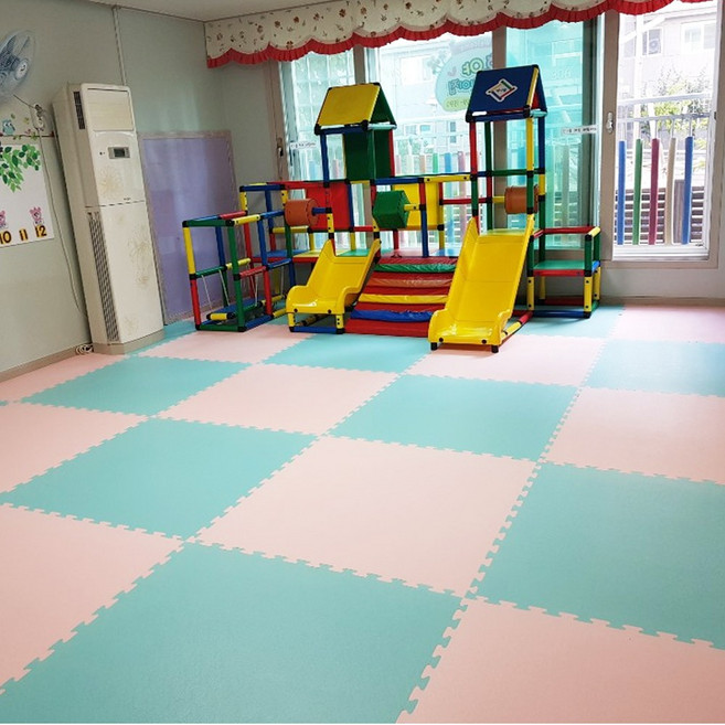 놀이방 유아 퍼즐매트 100*100 층간소음 거실 바닥 매트, 1개, 연회색