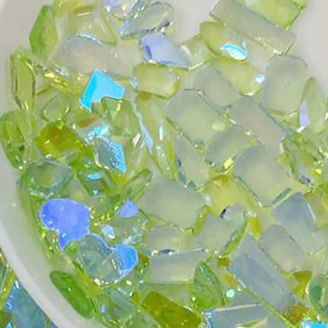 오로라 얼음 네일 100개입 스톤 파츠, 1개, 100개입얼음파츠-그린