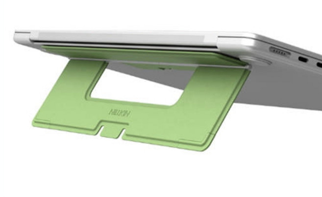 BD온 초경량 초슬림 접착식 나노가죽 각도조절 부착식 노트북 거치대 스탠드, 퓨어블랙, 1개