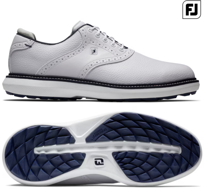 풋조이 남성 화이트 골프화 트레디션 모던 클래식 흰색 골프 신발 스파이크리스 내구성 경량 쿠션감 쿠셔닝 안정감 접지력 편안한 착용감