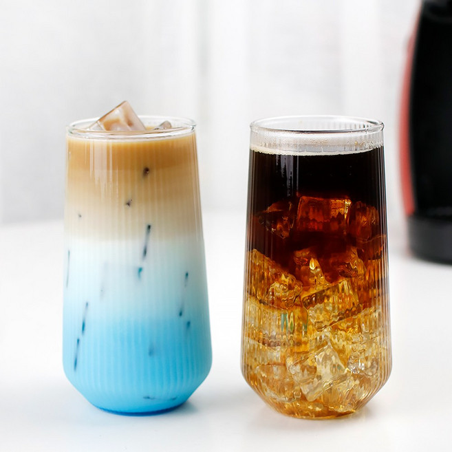 MAKA 내열유리 하이볼잔 칼립소 플리츠 470ml 2P, 1세트