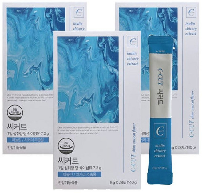 겟비너스 씨커트 28포 3박스 이눌린 혈당보조제 당뇨, 5g