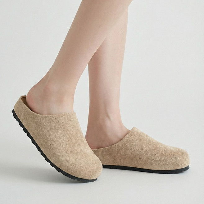 Modern Fashion 여성 무지 뮬 슬리퍼 발편한 플랫 블로퍼 AF86