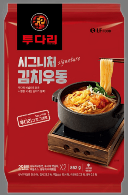 투다리 시그니처 김치우동, 862g, 1개