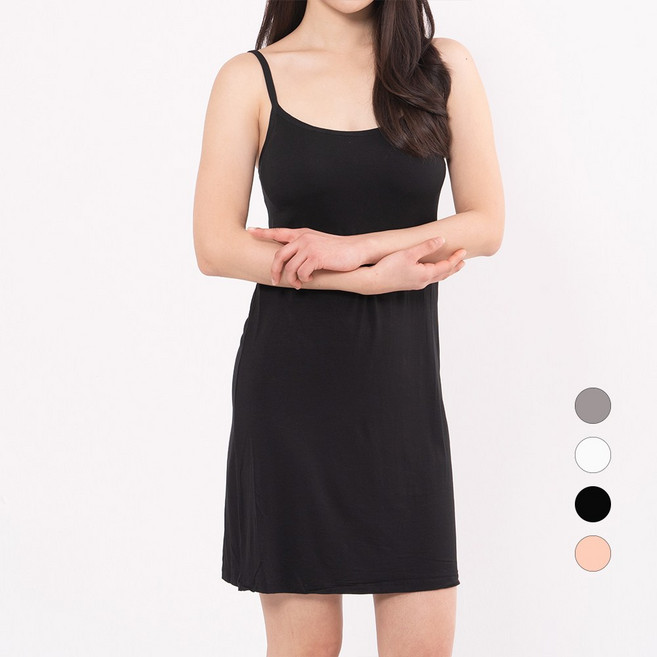 걸포유 여성 브라탑원피스 모달 브라 캡 내장 원피스 잠옷 홈웨어