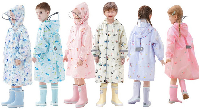 러블리엠마 어린이우비 유아우비 아동우비 책가방공간 파우치포함