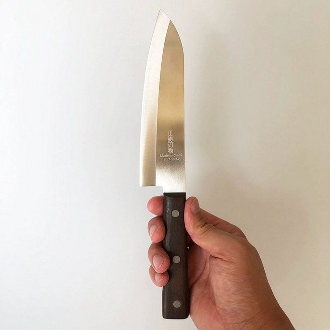 마사히로 일본 정광작 문화형 가벼운 스테인리스 식칼 중화식도 중식도, 60도 이상, 126mm