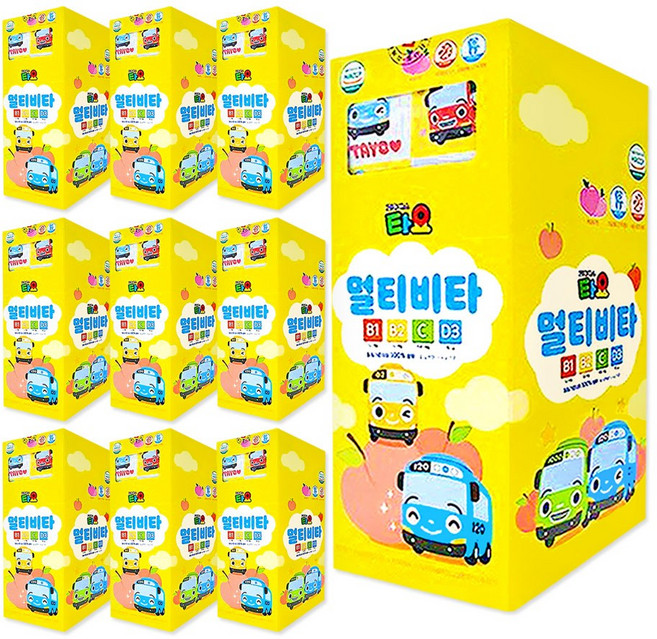 타요플레이비타 비타민이 듬뿍 캔디류 1.3g x 250정, 10개