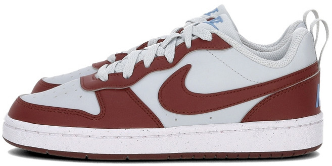 Nike Court Borough Low Recraft GS 大童 酒紅白色 皮革 休閒鞋