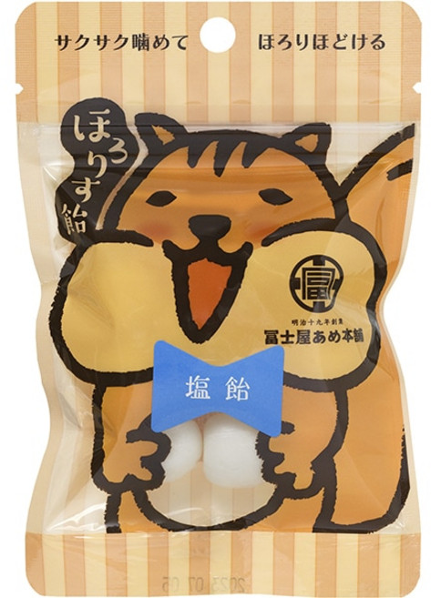 후지야 제과 호로리스 사탕 소금 10알 [기한 절박 상품(유통 기한:2025년 8월 20일)] 일본 소금엿 열사병 예방, 후지야 제과 호로리스 사탕 소금 10알 [기한 절박 상