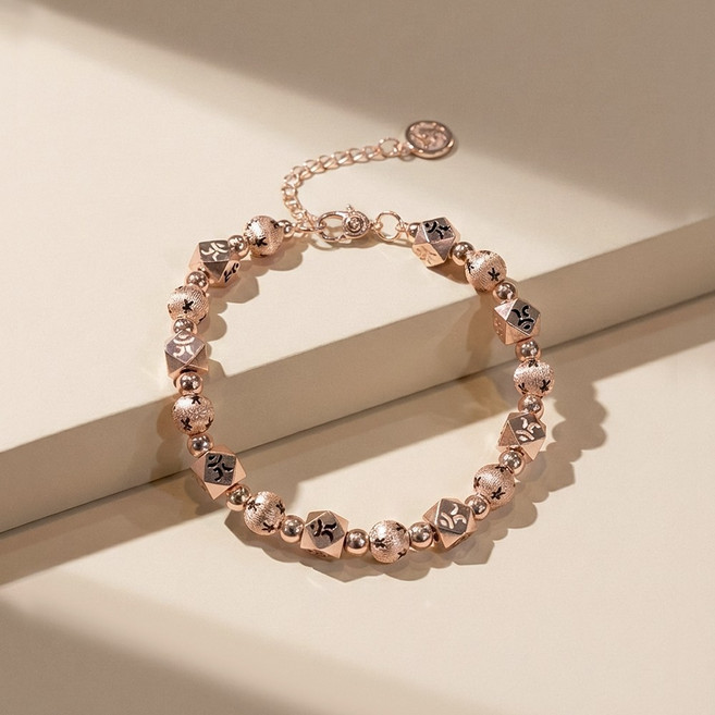 클로라 패션 은도금 염주팔찌 선물용 데일리 브레이슬릿