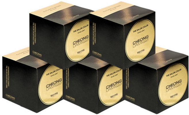 청담스타일 포레스트 더 살롱 컬러 골드라벨 순수 염모제, 초코브라운, 5개