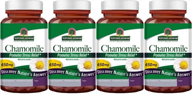 네이처스앤서 카모마일 650mg, 4개, 90정 - 쿠팡