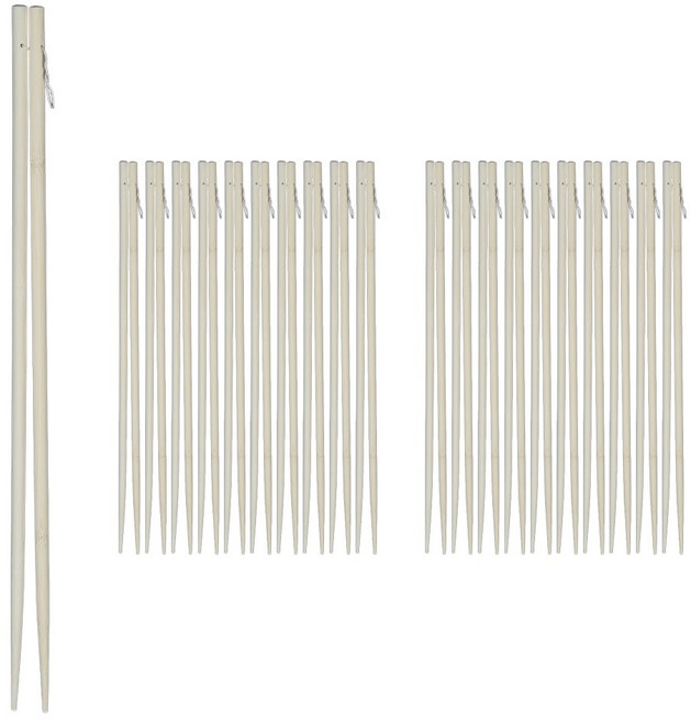 대나무 대백색 튀김 젓가락 45cm 39cm 33cm, 20개