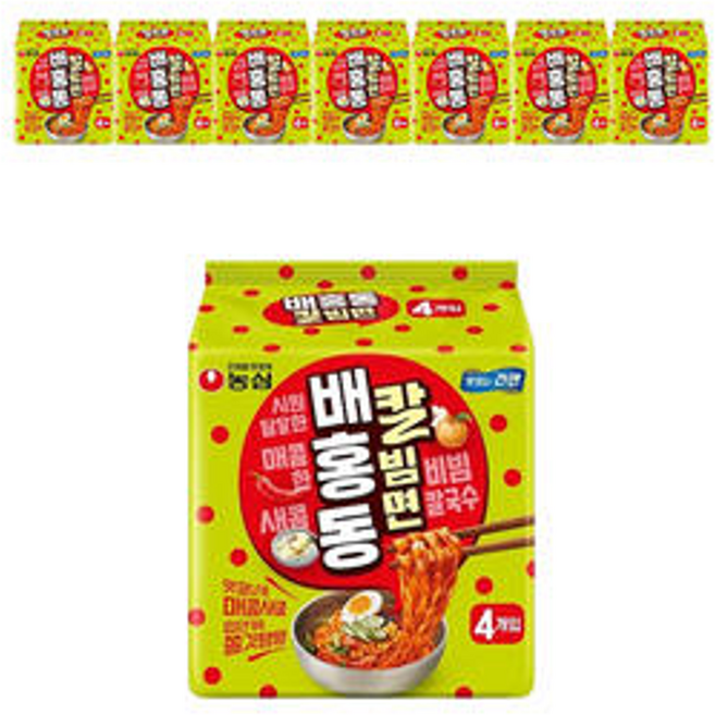 농심 배홍동 칼빔면 128g 4입 8개, 32개