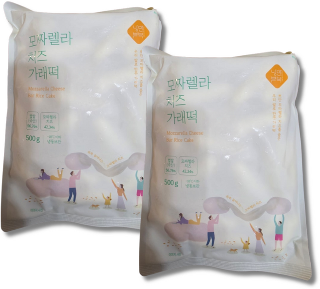 낭만부부 모짜렐라치즈가래떡 500g, 2개