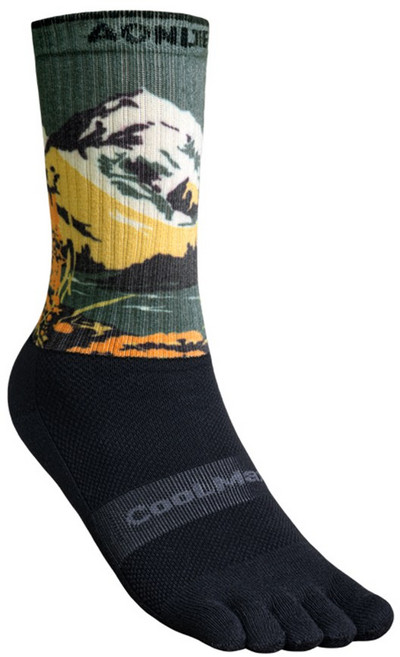 오니지 등산 발가락양말 스포츠 트레킹 여자 남자 긴목 장목 쿠션 양말 클레버 S43, 카키 M