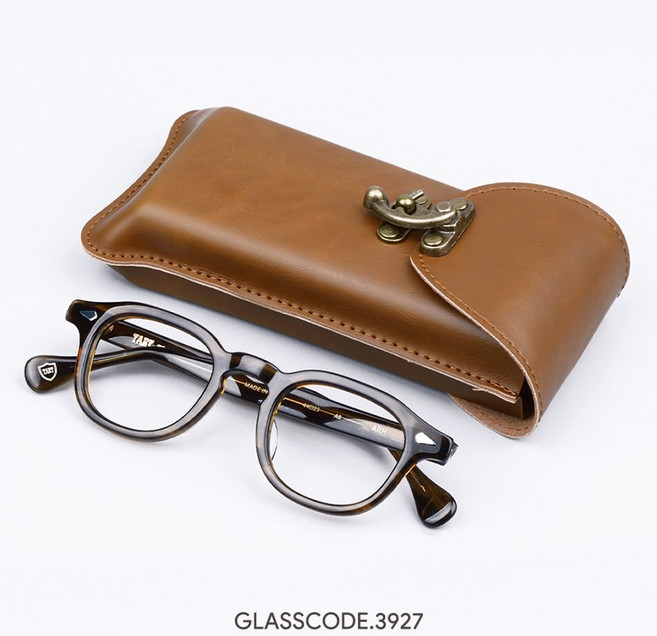 글라스코드3927 빈티지 가죽 휴대용 안경케이스 국산 고급 선글라스 파우치