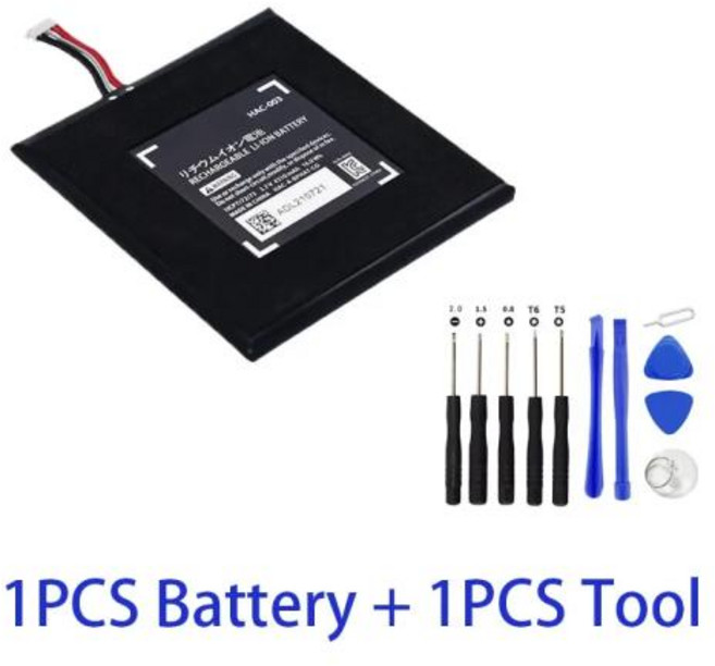닌텐도 스위치 2017 게임 콘솔용 HAC-003 배터리 HAC-001 내부 업그레이드 4310mAh 충전식 배터리 수리 도구 키트 포함, 1PCS, 1개