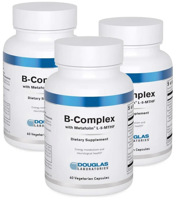 더글라스랩 비타민B 콤플렉스 활성엽산 메틸코발라민 캡슐 Douglas Laboratories B-Complex with Metafolin, 3개, 60정 - 쿠팡