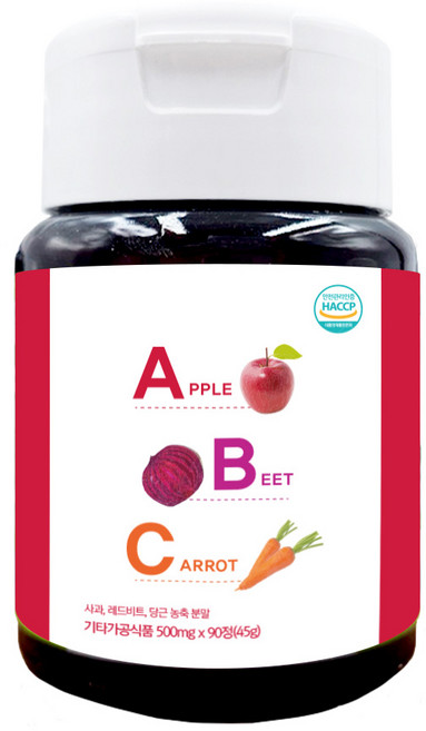 굳센농부 사과 비트 당근을 넣은 ABC정, 1개, 90정
