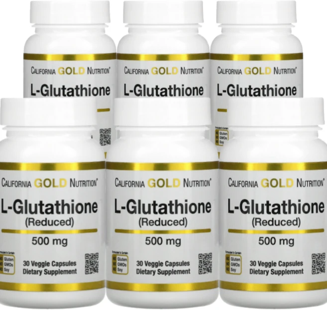 캘리포니아골드뉴트리션 L-글루타치온 환원형 500mg 30정 1+1+1, 6개 - 쿠팡