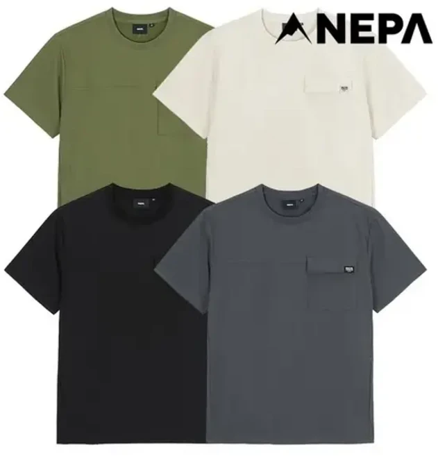 [네파] 공용 컴포 테크 가슴포켓 반팔 라운드티셔츠 7LD5361