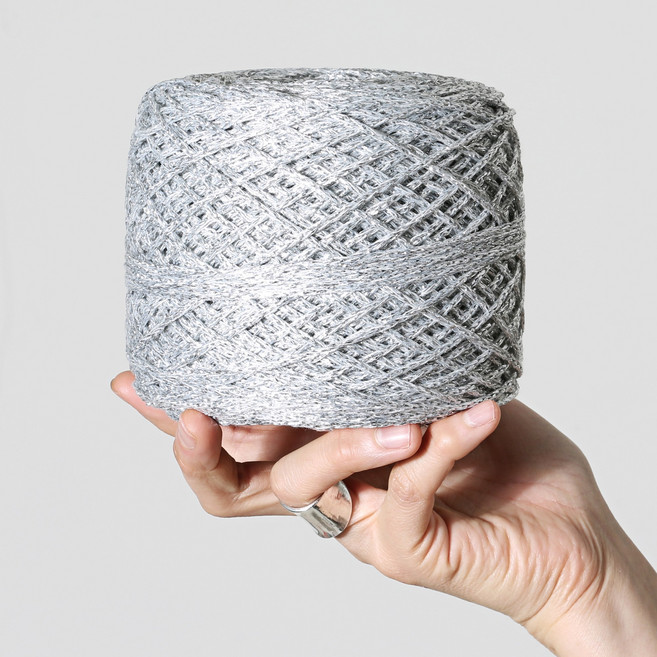 슈퍼스토리 미러드니팅볼 200g 부드러운 실버 골드 실 (서술형도안 포함), 1개, 미러드 실버 200g