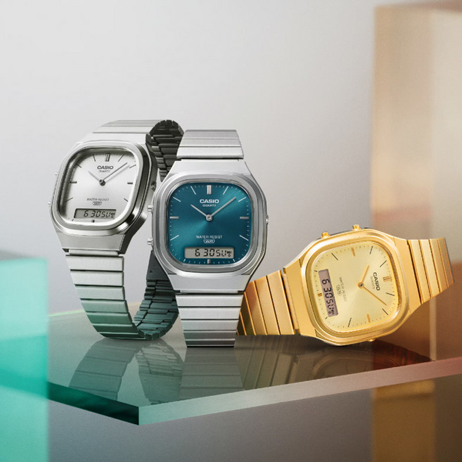 카시오 빈티지 사각 스퀘어 레트로 메탈시계 AQ-240E-7A 3A EG-9A 남녀공용 커플 학생 지코스모 백화점AS