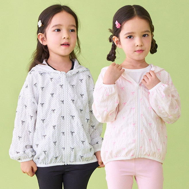 베베쥬 리본땡 후드 점퍼