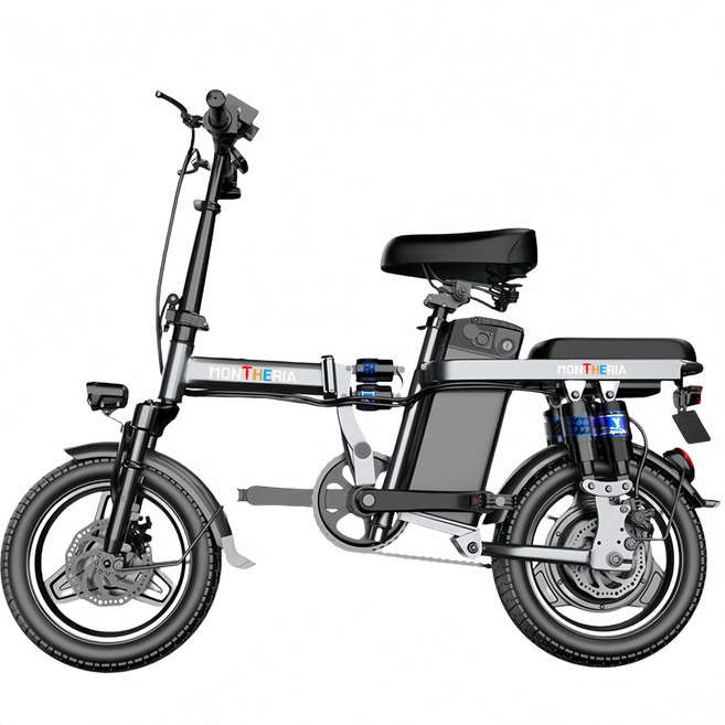 몬테리아 전기자전거 48V 450W 전동자전거 KC인증 A598-121, M3-블랙, 경량스틸