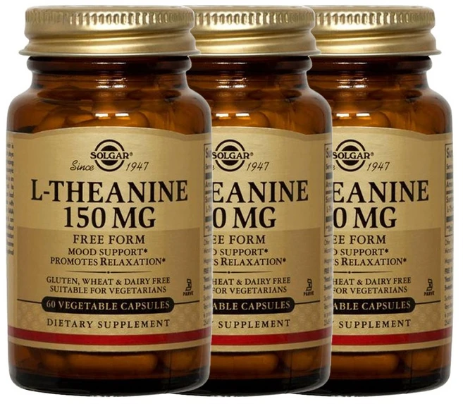 솔가 L-테아닌 프리폼 150mg 베지터블 캡슐 글루텐 프리, 60개입, 3개, 60정 - 쿠팡