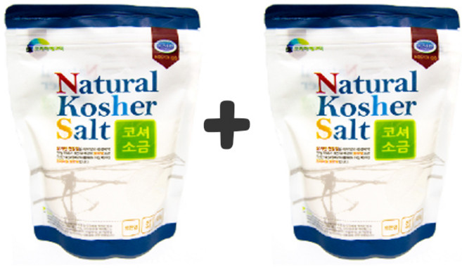 유카탄 코셔소금 토판염 천일염 고운소금 500G+굵은소금500G, 500g, 2개