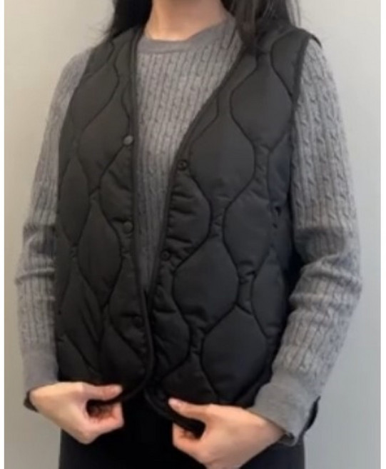 [ 1+1 ] 경량 패딩 조끼 퀼팅 누빔 조끼