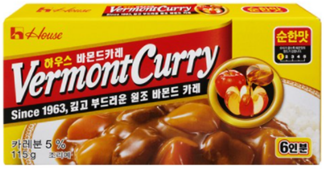 하우스 바몬드카레 순한맛, 115g, 1개