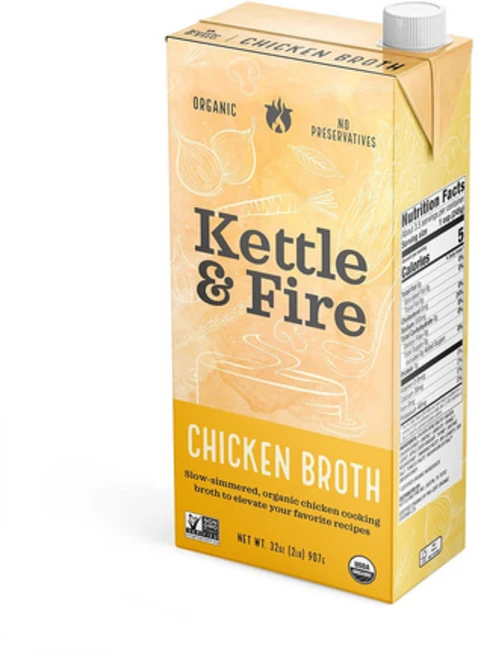 케틀앤파이어 오가닉 치킨 뼈육수 907g 6개 - 쿠팡