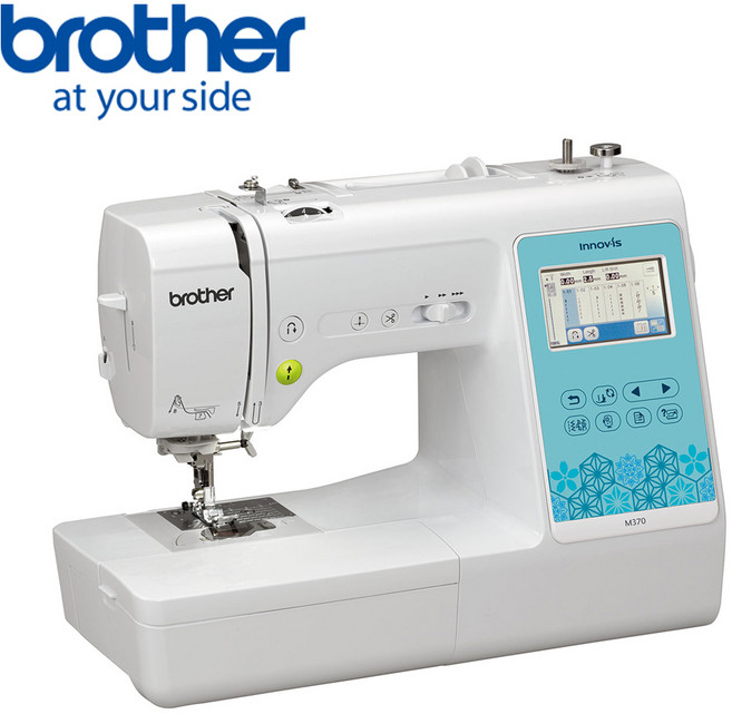 Brother家用電腦刺繡縫紉機 多種內建圖案 觸控螢幕操作, 白色, M370