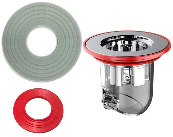 하수구트랩 화장실 싱크대 욕실 욕조 다용도 냄새차단 배수구 세면대트랩, 레드, 1개