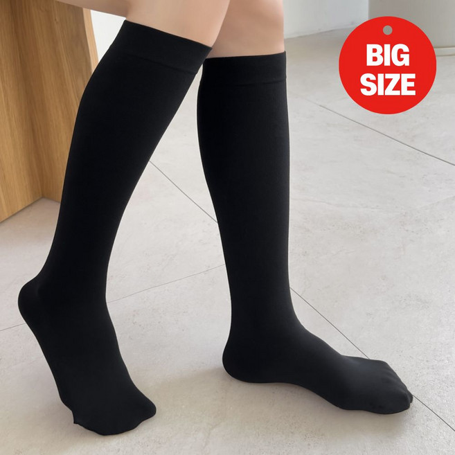 리즈온 여성 오버니삭스 국산 기모 반스타킹 무릎양말 빅사이즈 니삭스