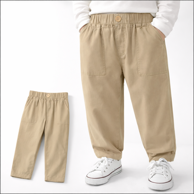 유아 클래식 코튼 밴딩팬츠 아동 와이드 면바지 키즈 데일리 팬츠