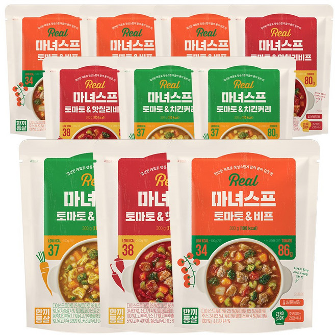 한끼통살 실온 REAL 마녀스프 3종 10개입 든든한 한끼 대용, 1개