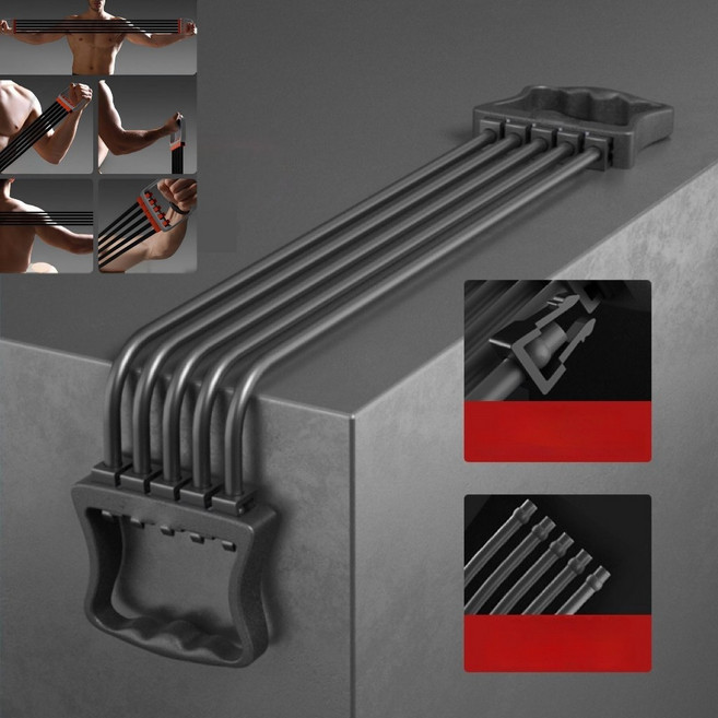 멀티 튜빙밴드 가슴 등 어깨 근력 훈련용 홈트레이닝 멀티 밴드, 1개, Black