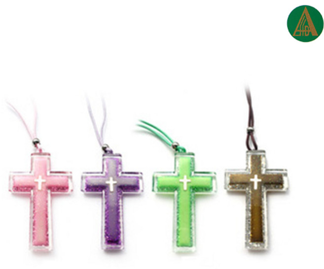 야광십자가 목걸이 대 가온천사, 1개, 6.파랑색