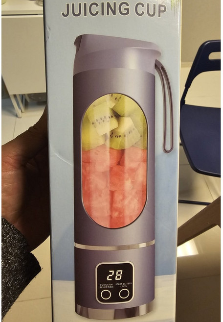 USB충전식 휴대용 믹서 HS-860 JUICING CUP 켈리토브 진공블랜더, 퍼플 1개